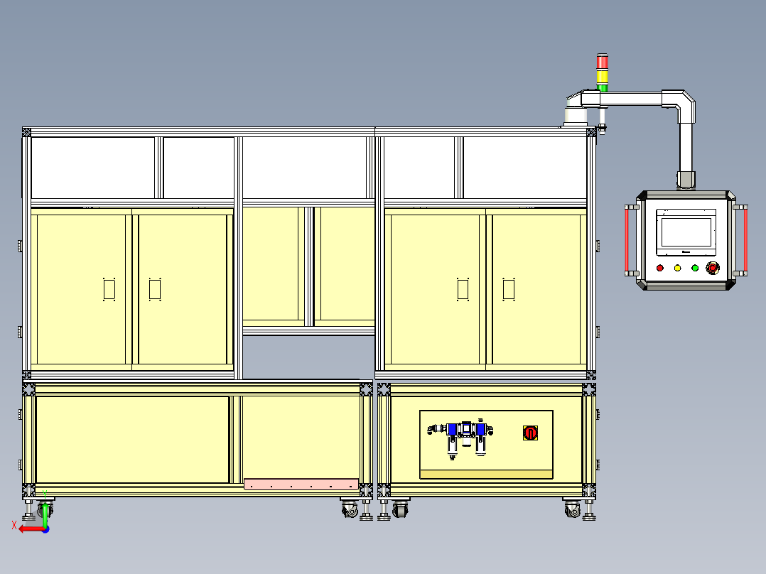 大型自动化装配设备工作房设计后视图