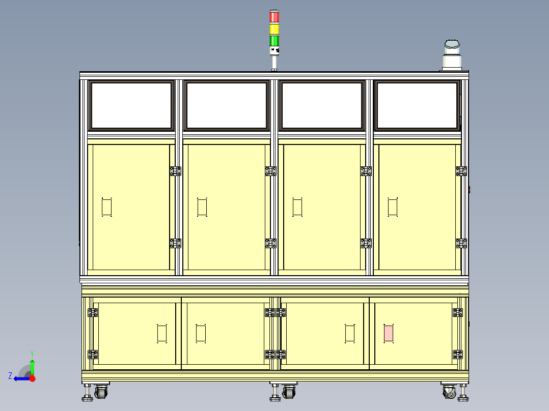 大型自动化装配设备工作房设计右视图