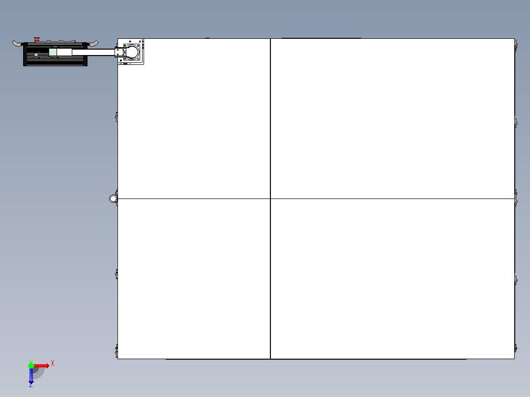 大型自动化装配设备工作房设计俯视图