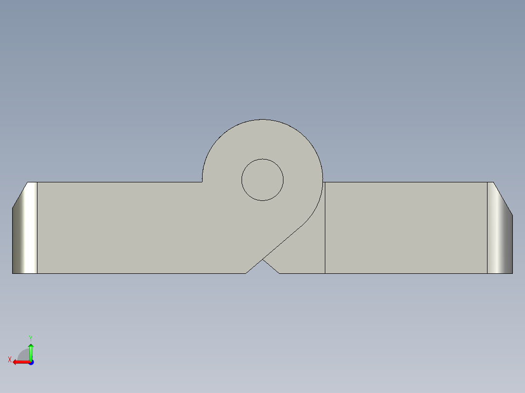 铝型材铰链4040(孔距4030)后视图