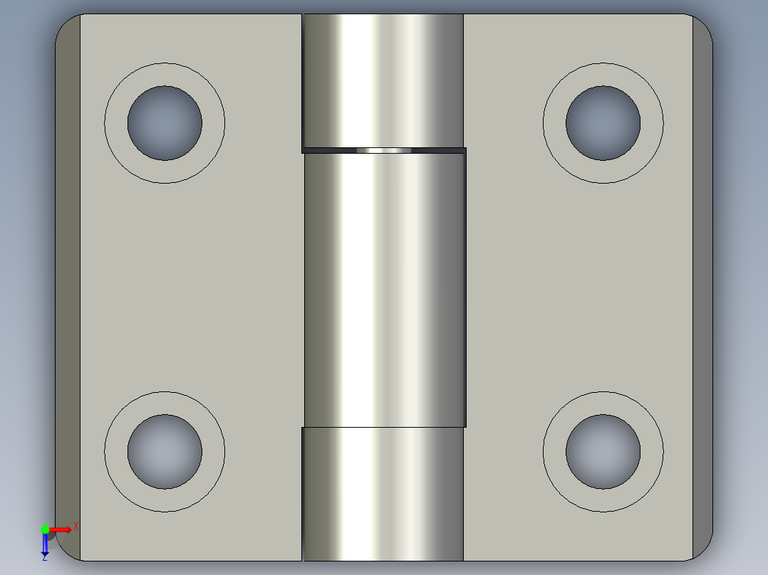 铝型材铰链4040(孔距4030)俯视图