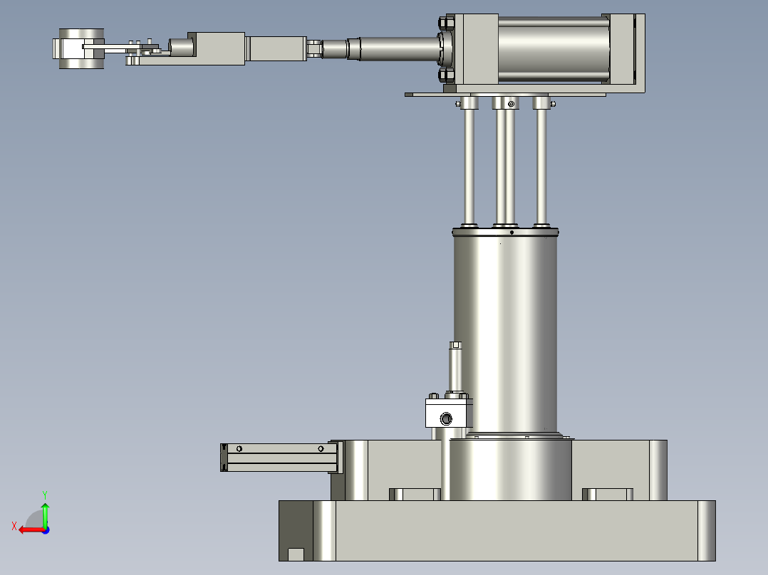 小型柔性分料送料机械手后视图