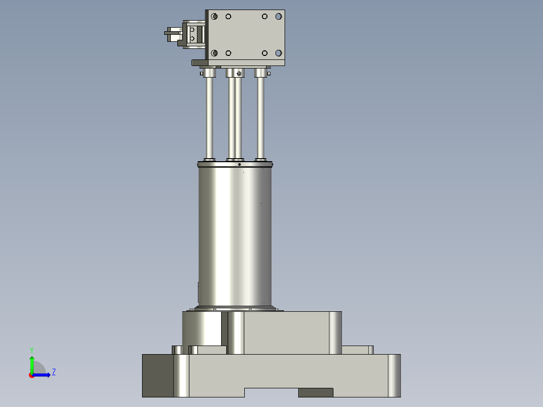小型柔性分料送料机械手左视图