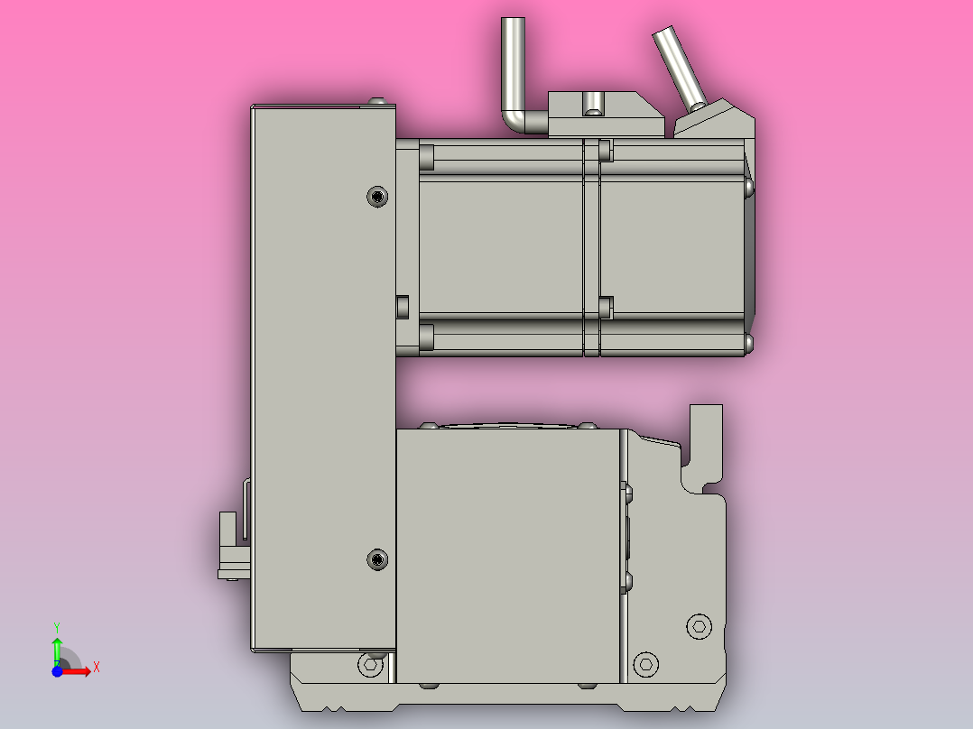 MT120BT半封闭皮带滑台[MT120BT.L100.700.LU.P40.C3]前视图