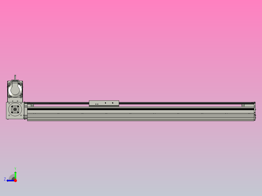 MT120BT半封闭皮带滑台[MT120BT.L100.700.LU.P40.C3]右视图