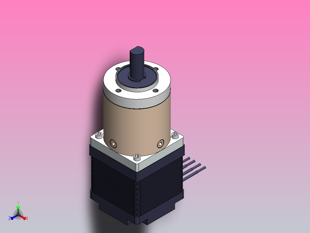 11HY混合式行星减速步进电机[11HY3401-C5X]主视图