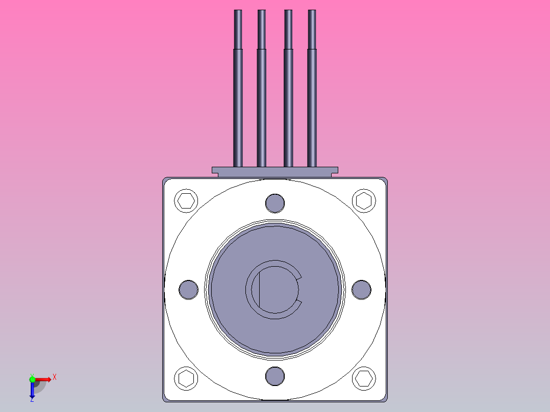 11HY混合式行星减速步进电机[11HY3401-C5X]俯视图