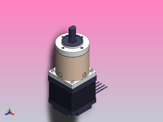 11HY混合式行星减速步进电机[11HY3401-C5X]正等轴测缩略图