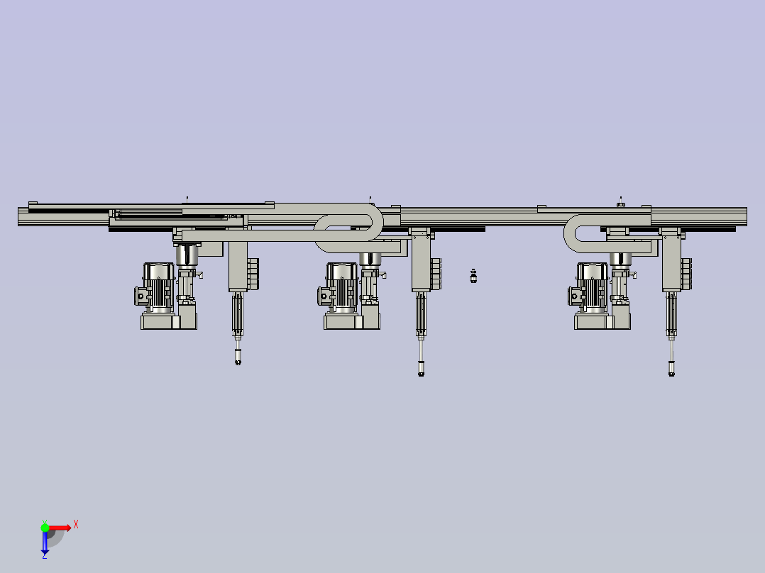 动力钻孔拉钉单元俯视图