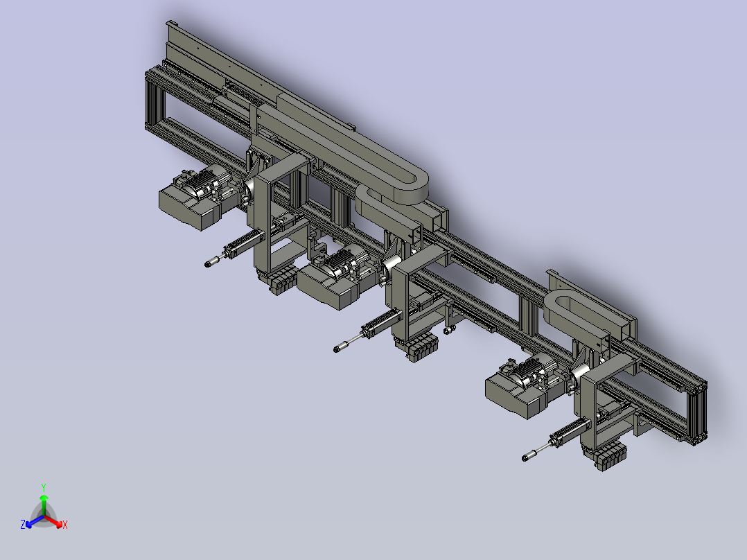 动力钻孔拉钉单元正等轴测图