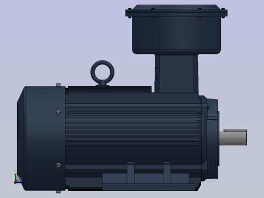 三相异步电动机YB3-90L-(2.4.6.8)-B34安装左视缩略图