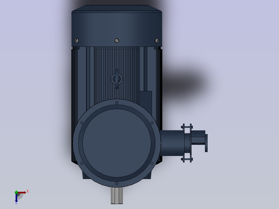 三相异步电动机YB3-90L-(2.4.6.8)-B34安装俯视图