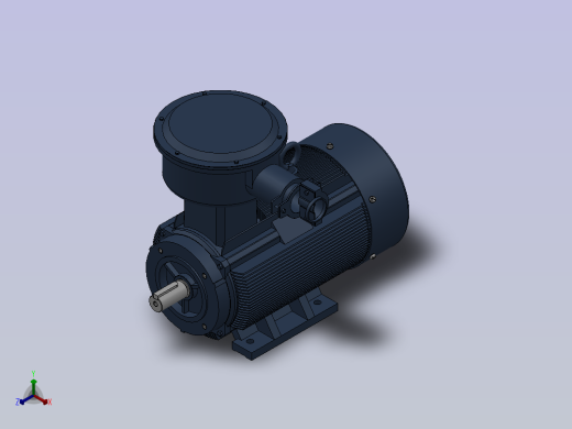 三相异步电动机YB3-90L-(2.4.6.8)-B34安装正等轴测缩略图