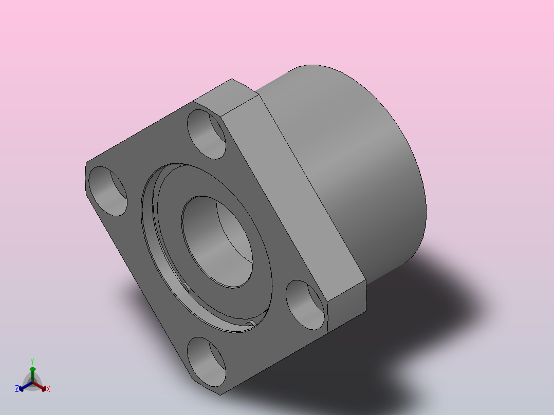 带挡圈双轴承L尺寸指定型轴承座组件_BRDLDK-6904-2Z-40-A主视图