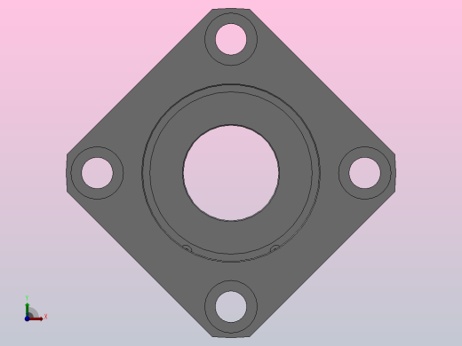 带挡圈双轴承L尺寸指定型轴承座组件_BRDLDK-6904-2Z-40-A前视缩略图