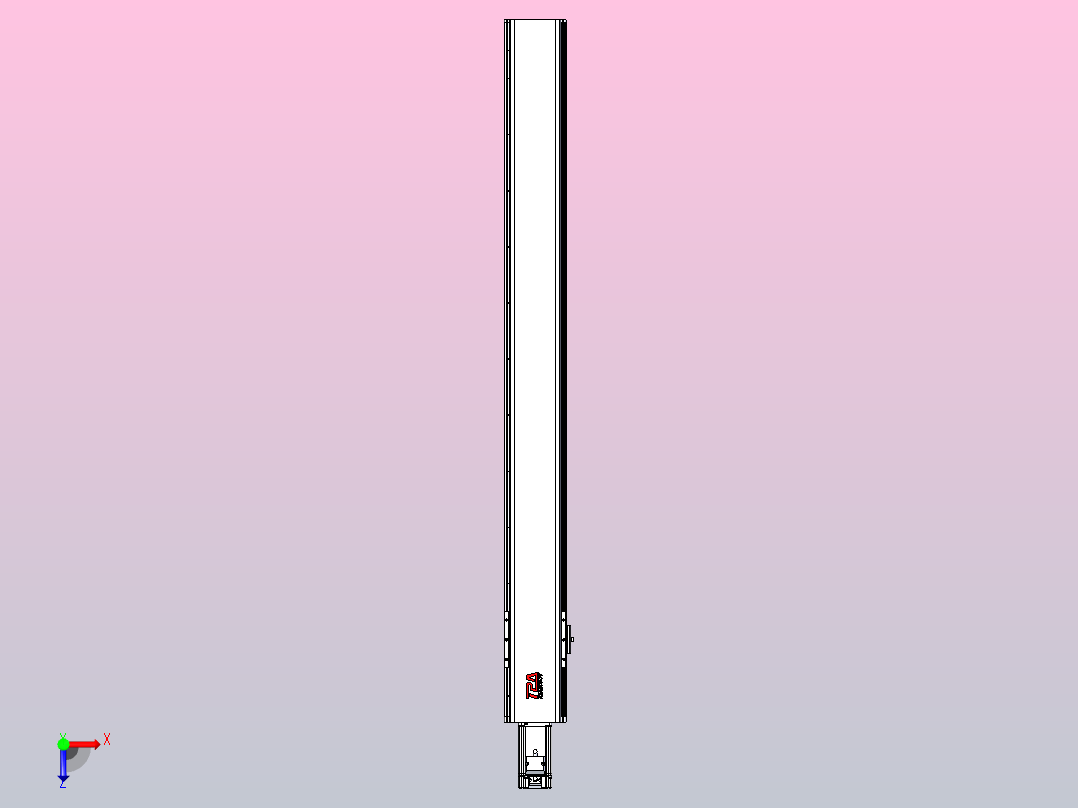 日规模组半封闭丝杆TPA-HNR-110D-1610C-L1000-M-C-P40-N3俯视图