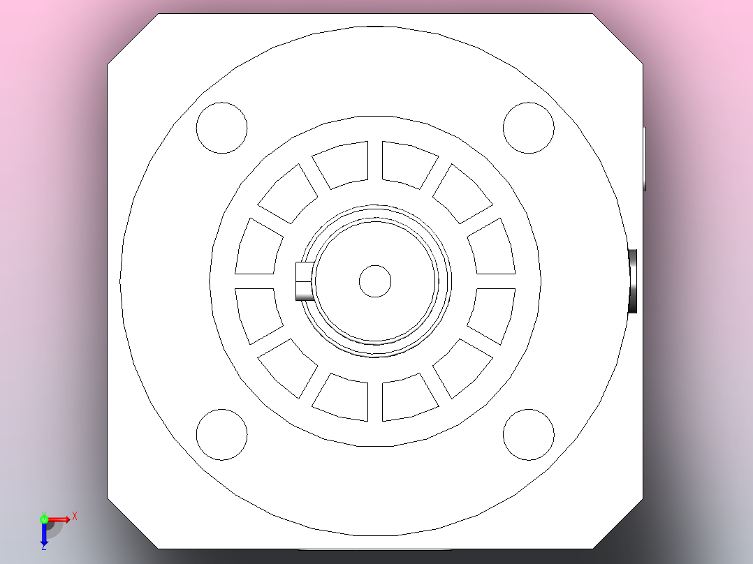 FPG-040-L1精密行星减速机[FPG040-3]俯视图