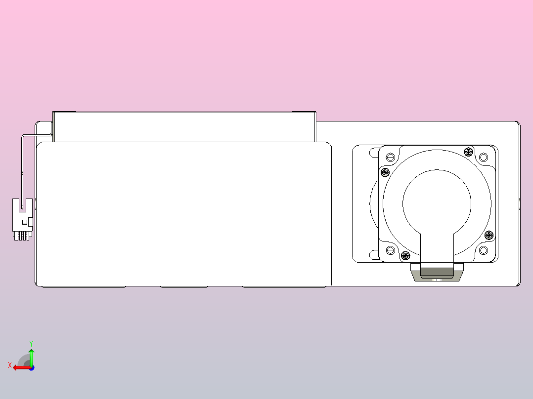 滚珠丝杠直线轴带导轨全封闭TPA-HCR-202D-2510C-L250-ML-Y-P75-N3后视图
