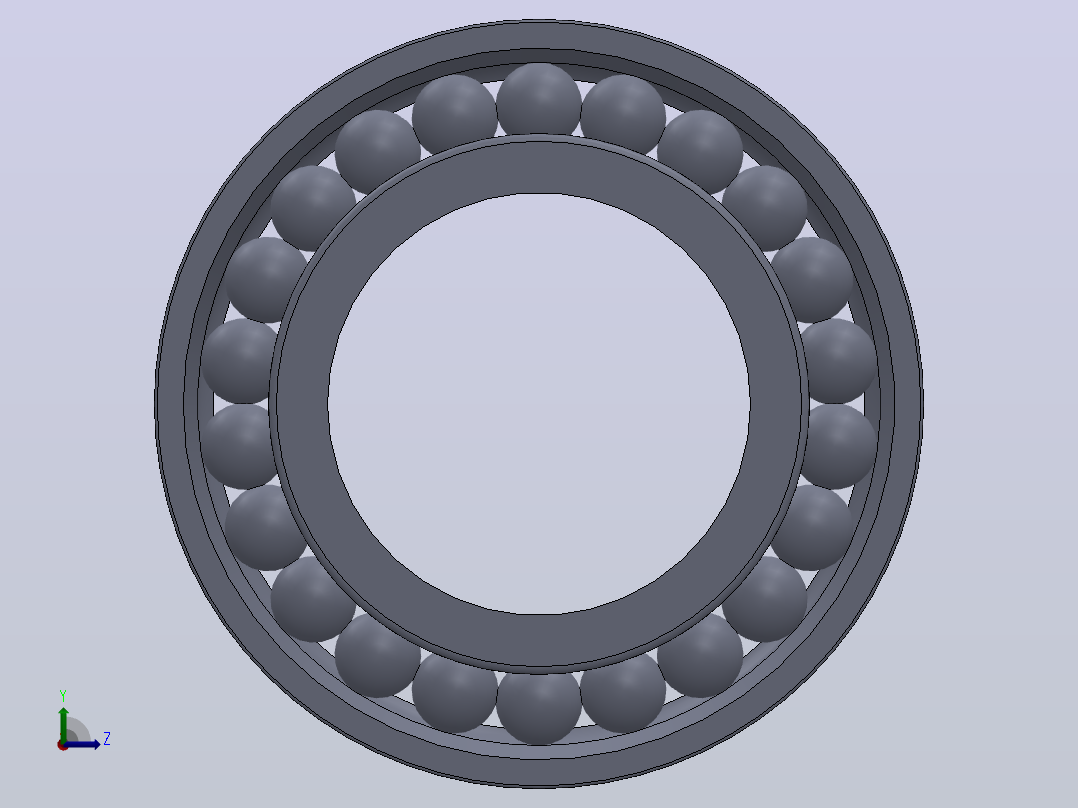多套GBT292-GBT296角接触球轴承3D模型Solidworks设计左视图