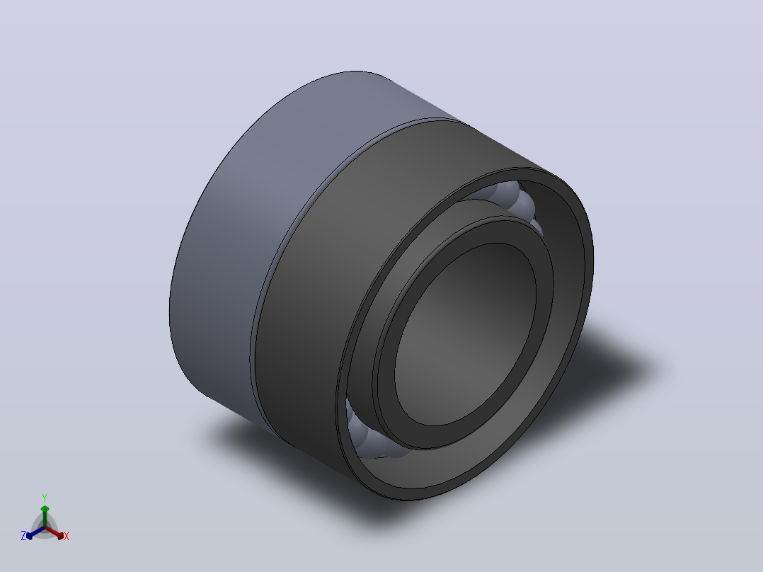 多套GBT292-GBT296角接触球轴承3D模型Solidworks设计正等轴测图