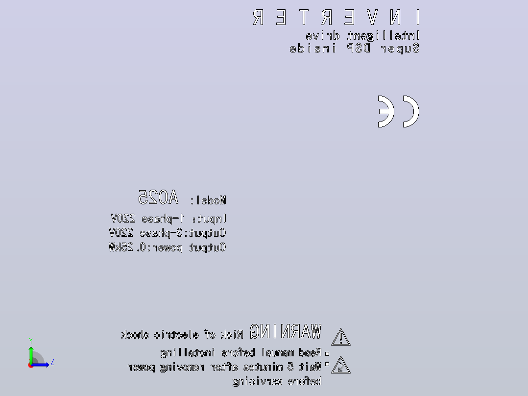 变频器A025左视图