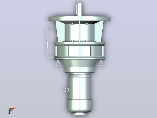 多套釜用立式减速器HGT 3139.3-2001 3D模型x_t格式俯视缩略图