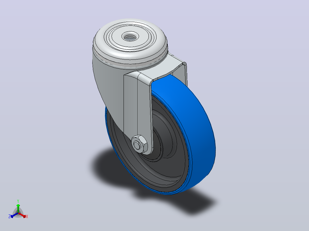 Wheel-5812000433DS-Swede-Wheel脚轮正等轴测图