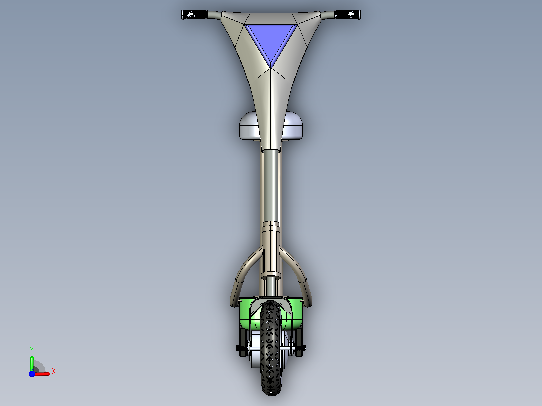 E-scooter踏板车前视图