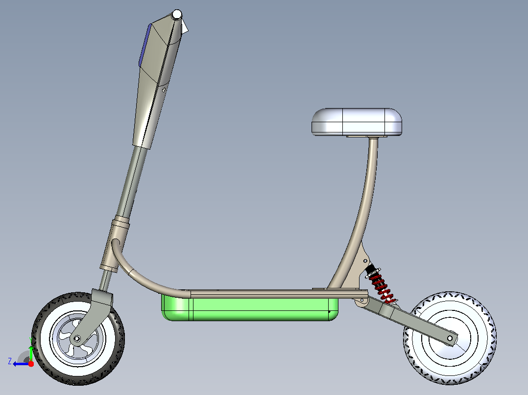 E-scooter踏板车右视图