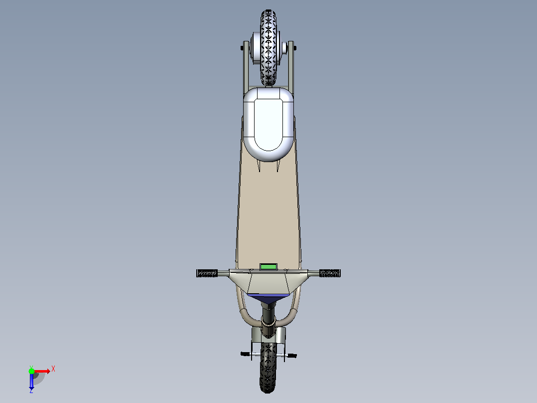 E-scooter踏板车俯视图