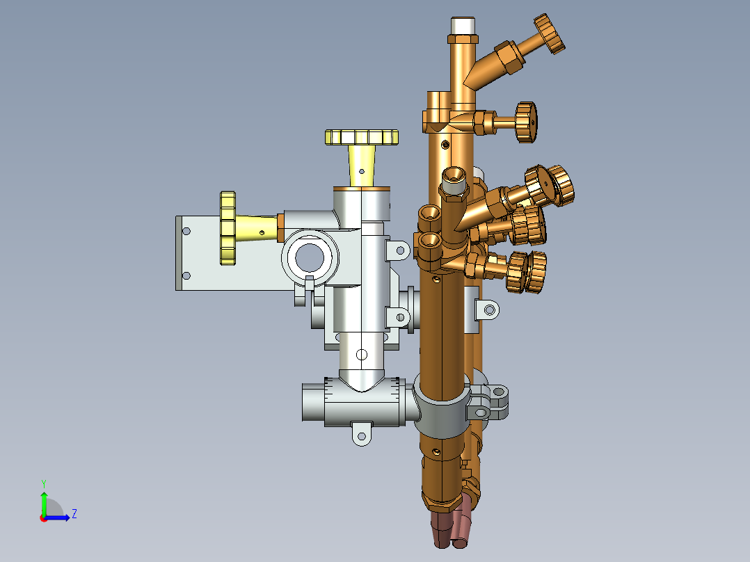 火焰三割炬左视图