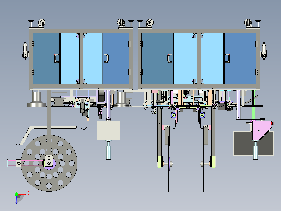 CCD自动检测组装一体机3D模型俯视图