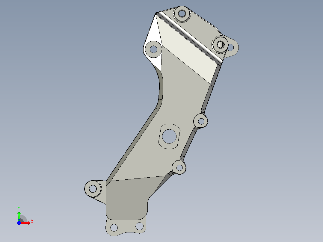 solidworks 雅马哈trx 850铝支架子前视图