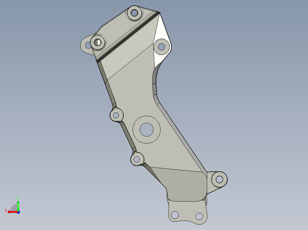 solidworks 雅马哈trx 850铝支架子后视图