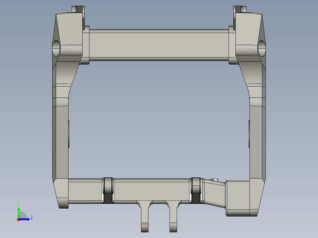 solidworks 雅马哈trx 850铝支架子左视图