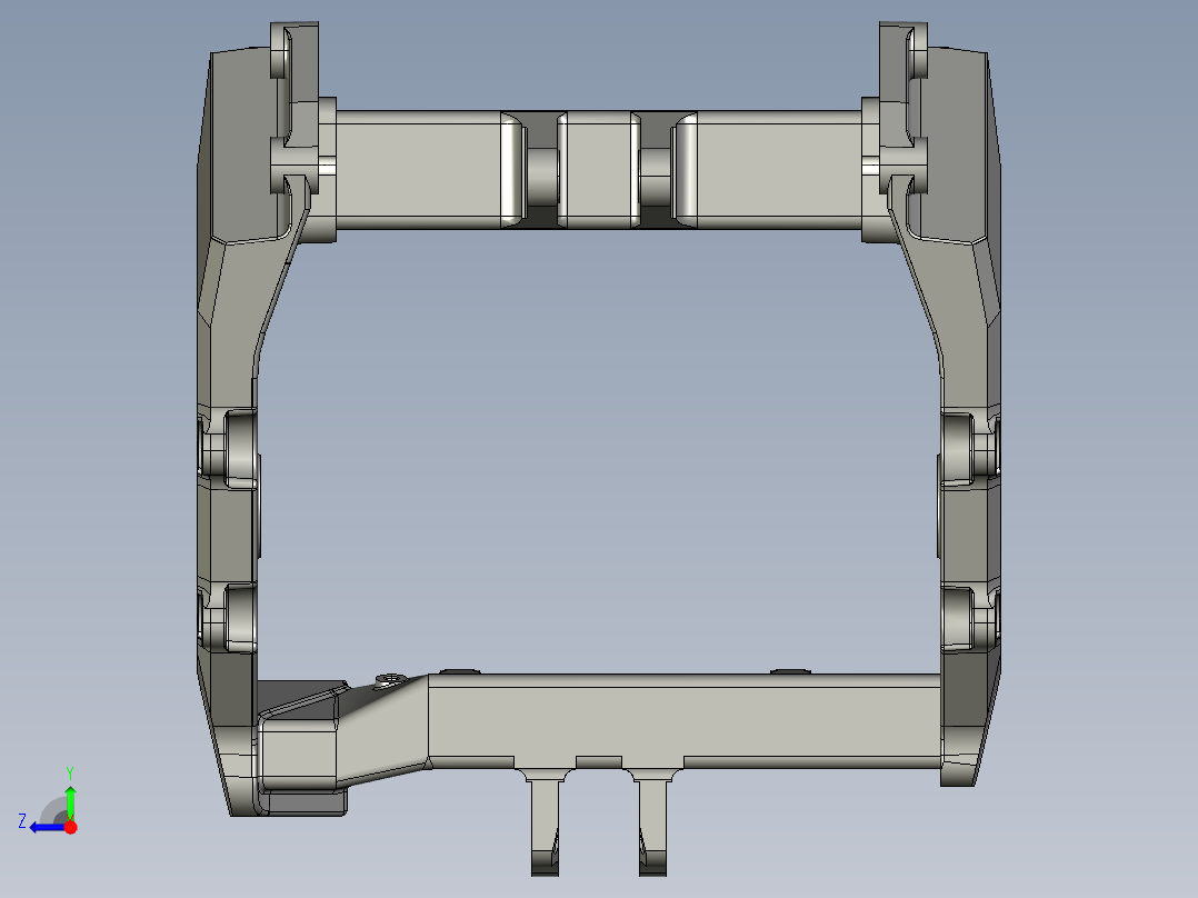 solidworks 雅马哈trx 850铝支架子右视图