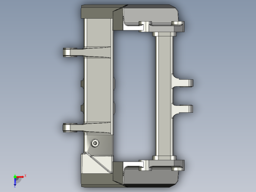 solidworks 雅马哈trx 850铝支架子俯视缩略图