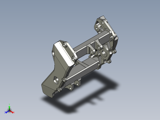 solidworks 雅马哈trx 850铝支架子正等轴测缩略图