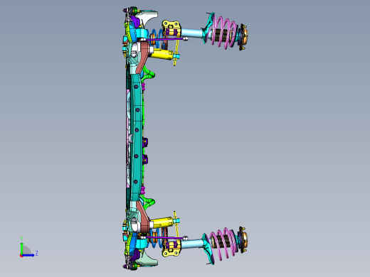 前置驱动轿车底盘系统总成左视缩略图
