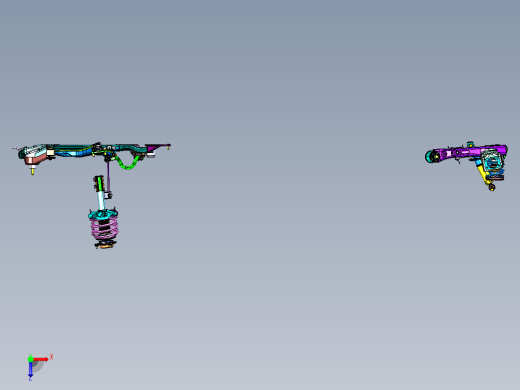 前置驱动轿车底盘系统总成俯视缩略图