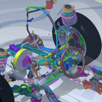 前置驱动轿车底盘系统总成缩略图