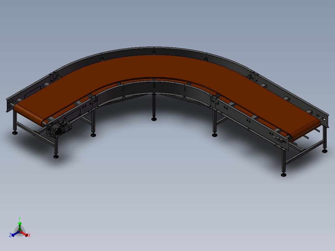 弯曲输送机90°（模块化带）