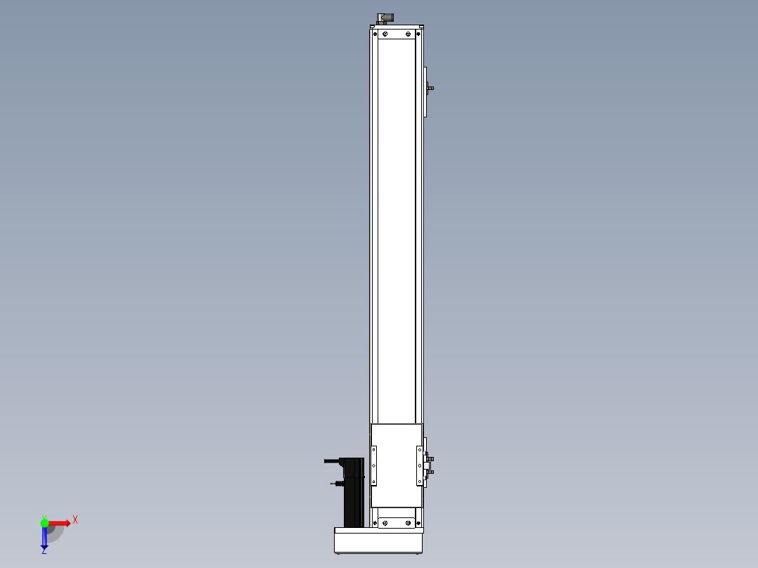 Toyo东佑达直线模组-ECH12-750-BR-100W+煞車俯视图