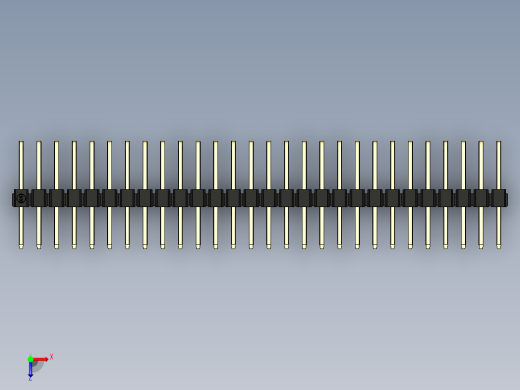 彩色公排针 100mil 2.54mm 系列-DS1022_black_3x28p_100mil_TypeD_rev1.0俯视缩略图