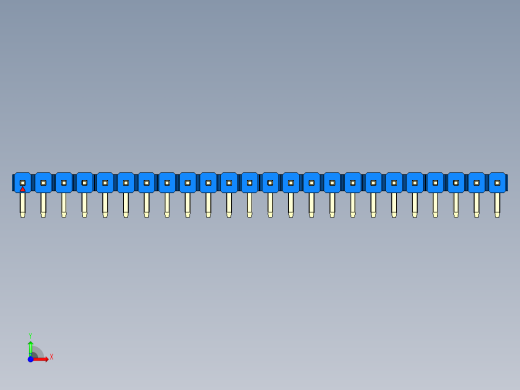 彩色公排针 100mil 2.54mm 系列-DS1022_blue_1x24p_100mil_TypeD_rev1.0前视缩略图