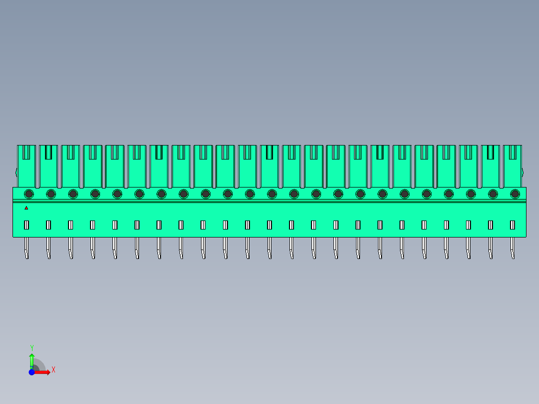 DEGSON 15EDG 系列 3.5mm 插拔式接线端子 FullPack-15EDGB-3.5-23P-14-00AH前视图