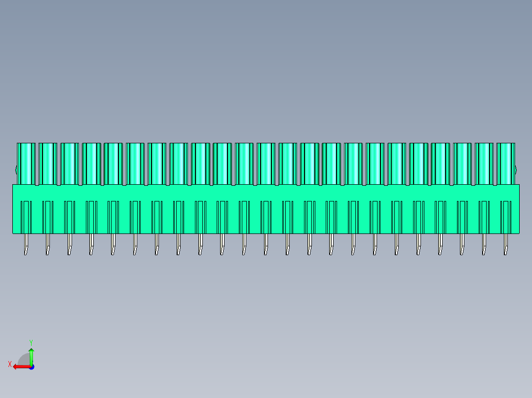 DEGSON 15EDG 系列 3.5mm 插拔式接线端子 FullPack-15EDGB-3.5-23P-14-00AH后视图