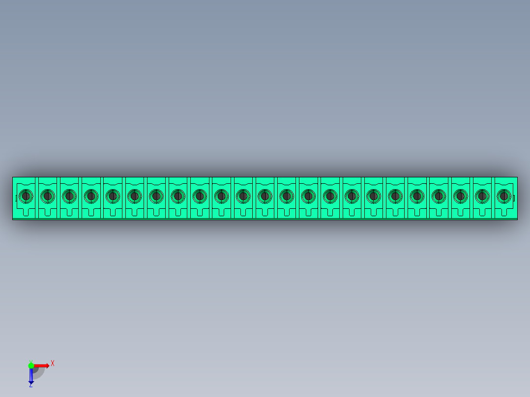 DEGSON 15EDG 系列 3.5mm 插拔式接线端子 FullPack-15EDGB-3.5-23P-14-00AH俯视图