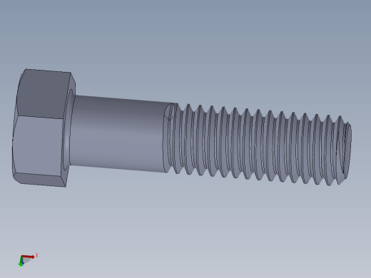 UNC 六角螺栓-Hex Bolt 0.375-16 x 1.5.SLDPRT