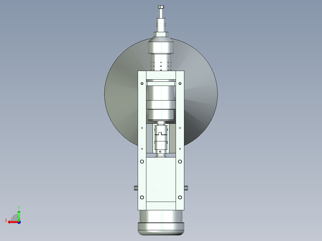 奶油搅拌机3D模型图纸 STP格式后视图